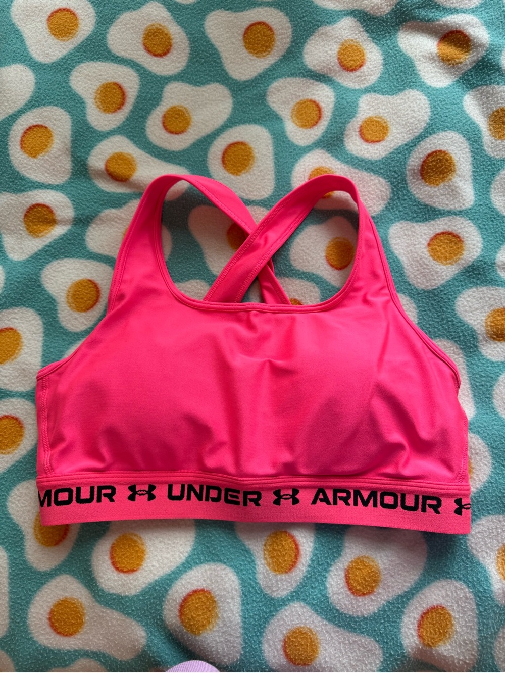 Under Armour Hot Pink Cross-Back Sports Bra